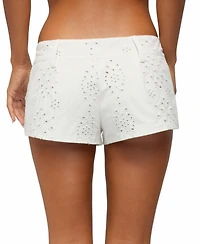 Edikted Women's Wynell Eyelet Micro Shorts