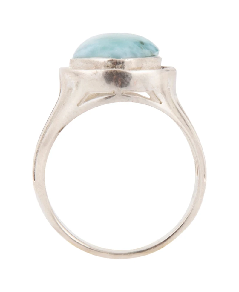 Barse Abstract Blue Larimar and Silver Statement Ring