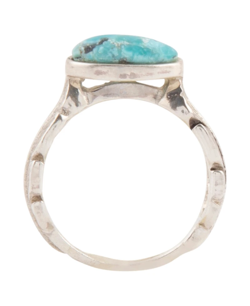 Barse Silver-Plated Blue Turquoise Statement Ring