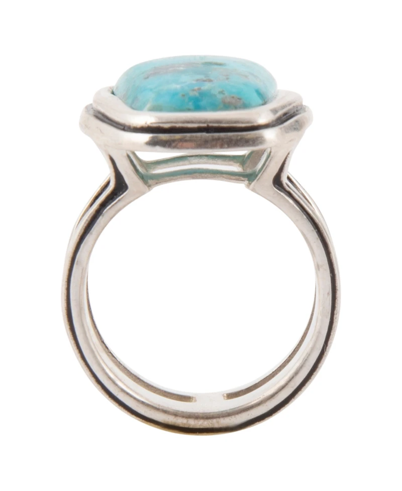 Barse Art Blue Turquoise and Silver Statement Ring