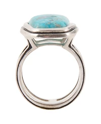 Barse Art Blue Turquoise and Silver Statement Ring