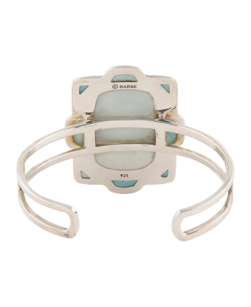 Barse Scenic Beach Blue Larimar and Silver Cuff Bracelet