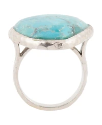 Barse Abstract Blue Turquoise and Silver Ring