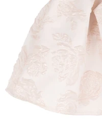 Rare Editions Baby Girls' Brocade Cap Sleeve Bodice with Beaded Pearl Trim