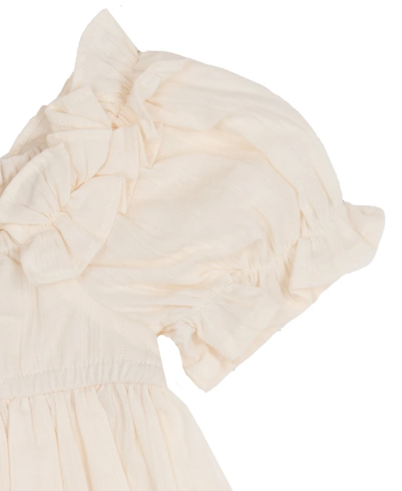 Rare Editions Baby Girls' Ivory Top with Cow Print Pants, 2-Piece Set