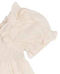 Rare Editions Baby Girls' Ivory Top with Cow Print Pants, 2-Piece Set