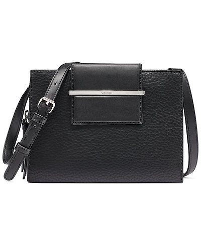 Calvin Klein Sybil Faux Leather Zipper Crossbody Handbag