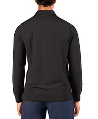 TailorByrd Men's Micro Grid Long Sleeve Performance Polo