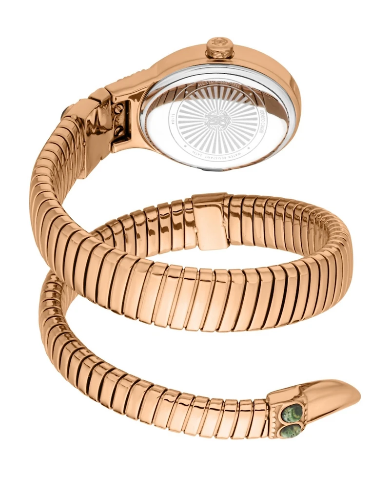 Roberto Cavalli Women's Serpente Ornato Quartz Ip Stainless Steel Bracelet Watch