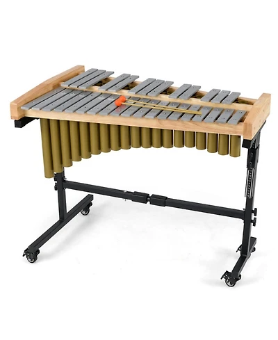 Hongge 32-Note Aluminum Marimba Featuring Lockable Rolling Stand