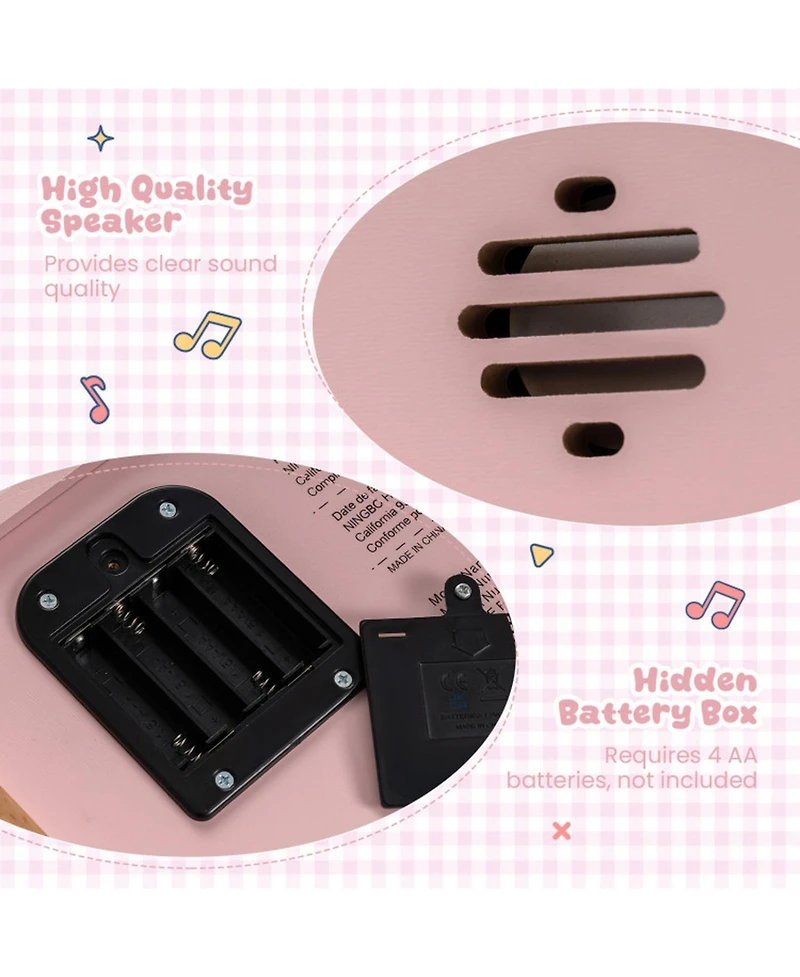 Hongge 18-Key Wooden Musical Toy Piano, Ages 3+