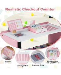 Sugift Kids Grocery Store Playset with Cash Register and Pos Machine
