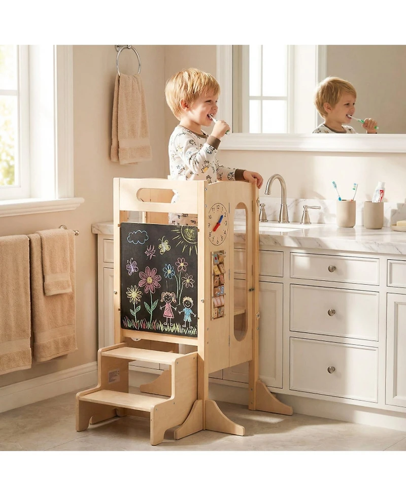 Hongge Ages 3+ Foldable Montessori Activity Panels Tower