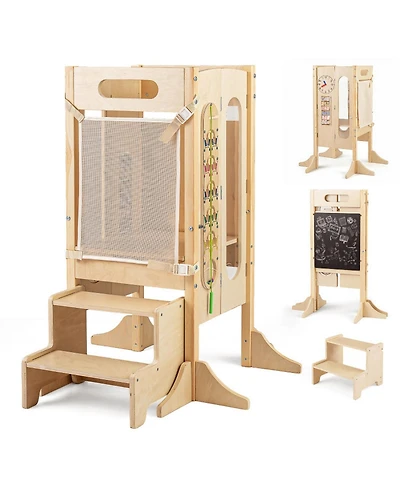 Hongge Ages 3+ Foldable Montessori Activity Panels Tower