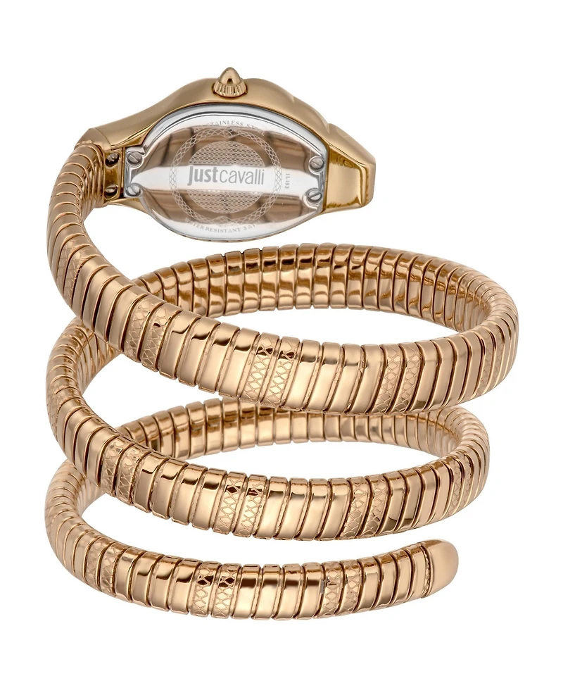 Just Cavalli Women's Glam Chic Quartz Ip Rose Stainless Steel Bracelet Watch