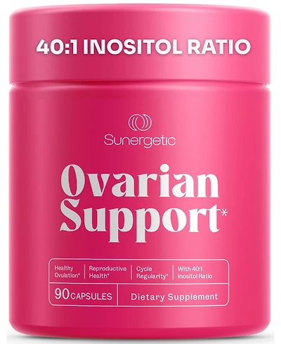 Sunergetic Myo-Inositol and D-Chiro Inositol Capsules with Folate and Dim, 90 Count