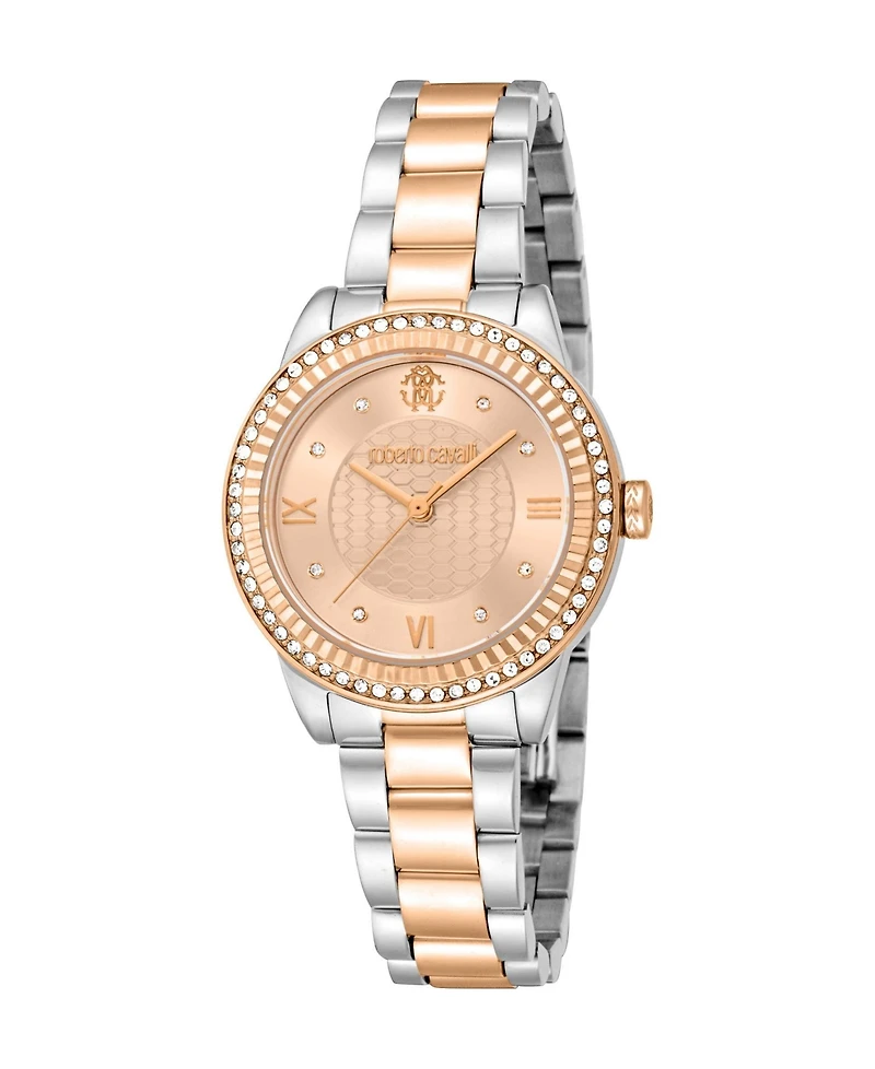 Roberto Cavalli Women's Glam Quartz Stainless Steel Bracelet Watch