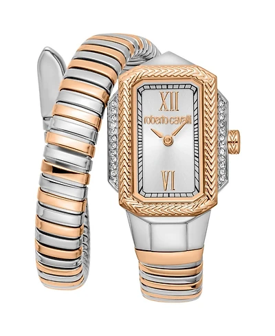 Roberto Cavalli Women's Vera Quartz Two Tone Stainless Steel Bracelet Watch