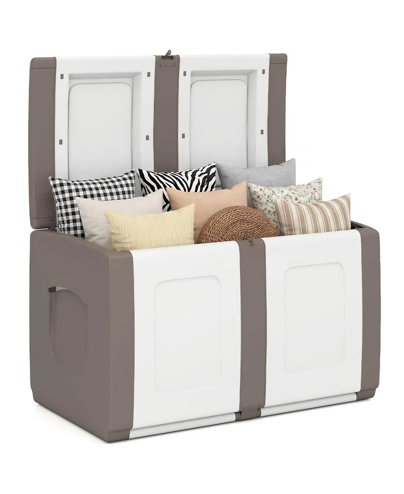 Slickblue Gallon Deck Box with Lockable Lid for Package and Patio Storage