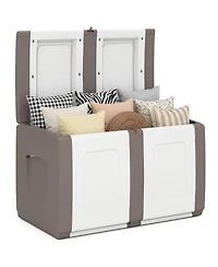 Slickblue Gallon Deck Box with Lockable Lid for Package and Patio Storage