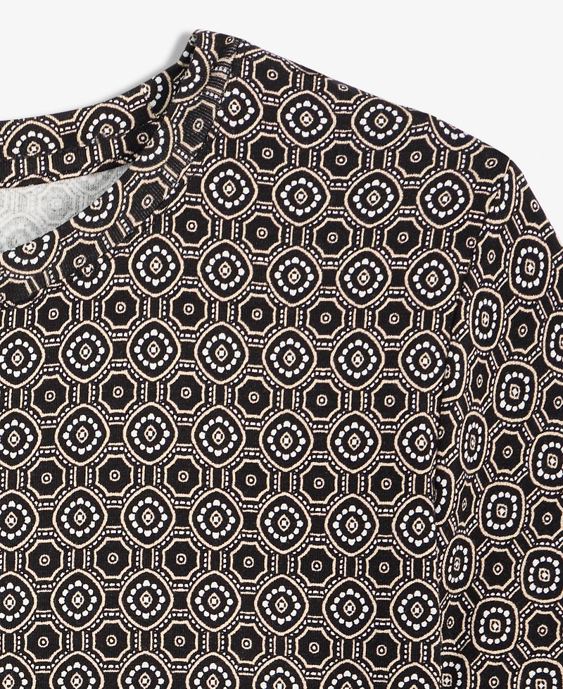 I.n.c. International Concepts Women's Geometric-Print Crewneck Top, Macy's Exclusive