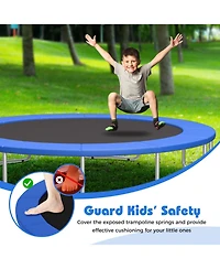Hongge 12 Ft Trampoline Replacement Safety Pad with Fixing Straps
