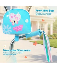 Hongge 18-Inch Girls Bike with Pre-Assembled Training Wheels, 132 lb Capacity, Ages 4–8