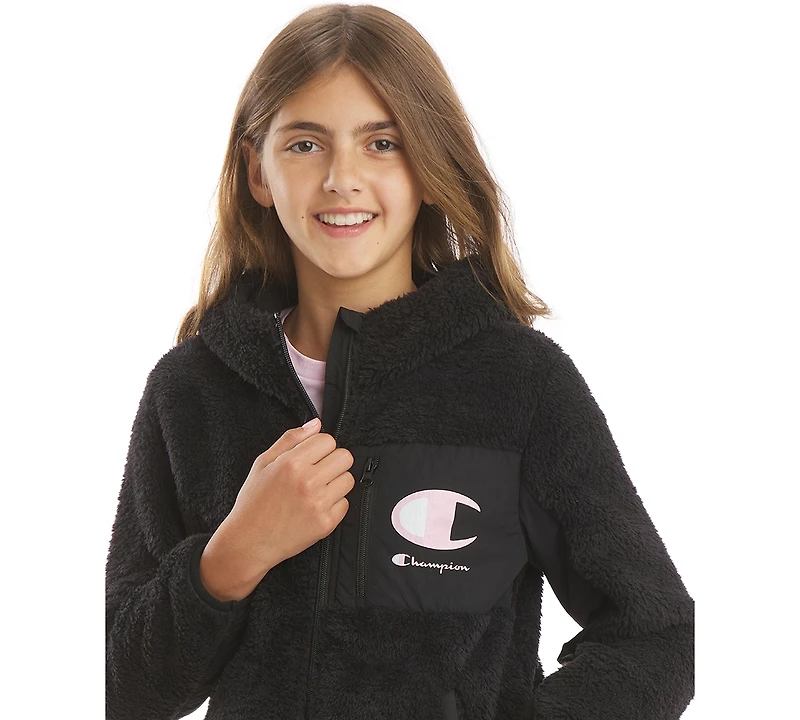 Champion Girls' 4-16 Full-Zip Hooded Sweatshirt