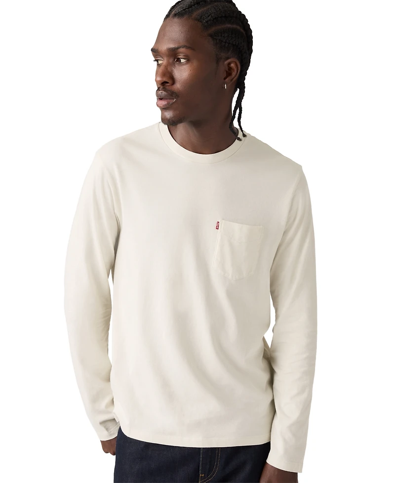 Levi's Men's Long Sleeve Crewneck Pocket T-Shirt