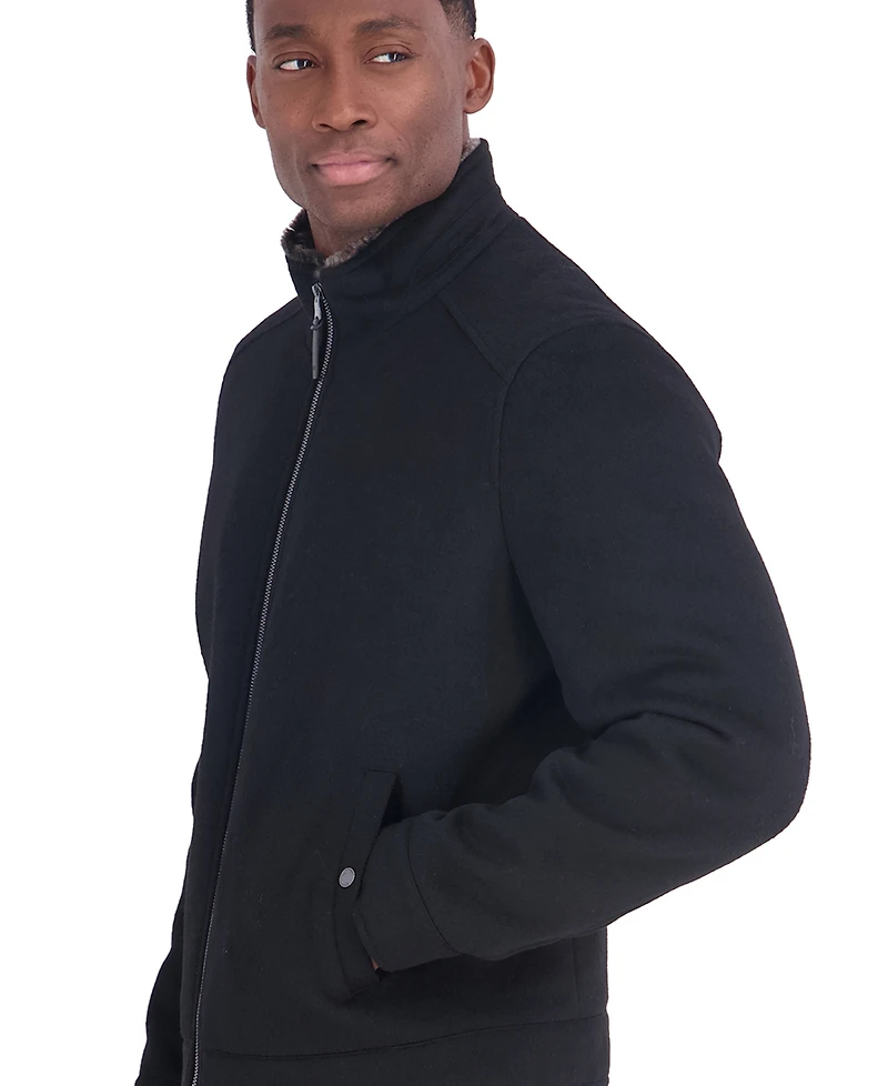 Michael Kors Men's Wool Hipster Trimmed Collar Jacket