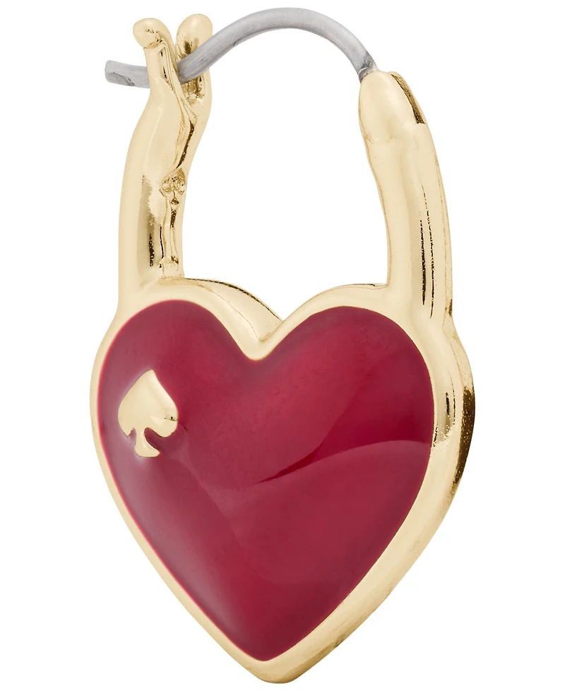 kate spade new york Heart & Spade Cubic Zirconia Huggies Earrings