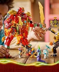 Lego Ninjago Dragons Rising Wyldfyre's Transforming Dragon Mech 71868, 821-Piece Building Set, Ages 9+