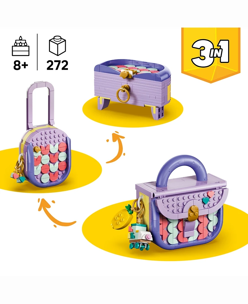 Lego 3 in 1 Art Fashion Bag with Storage 31391 272-Piece Building Set, Ages 8+