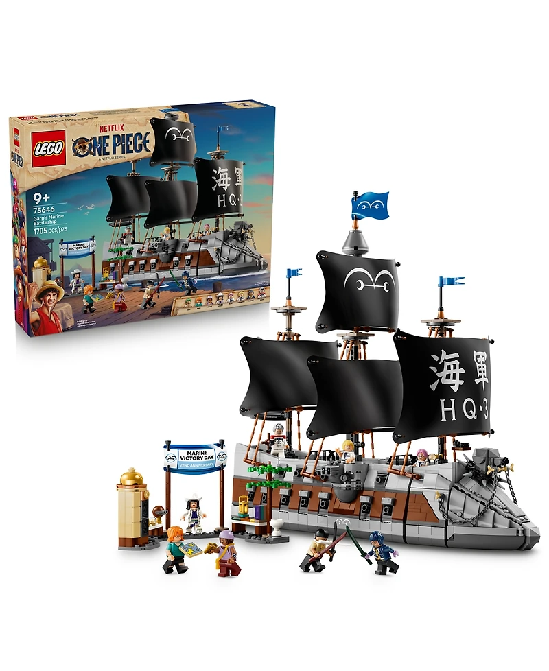 Lego One Piece Garp's Marine Battleship 75646 1,705-Piece Building Set, Ages 9+