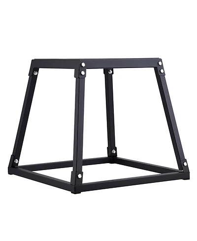 Sugift 18 in Steel Plyometric Jump Box Anti-Slip Agility Exercise Step Up Box for Home Gym Training