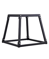Sugift 18 in Steel Plyometric Jump Box Anti-Slip Agility Exercise Step Up Box for Home Gym Training