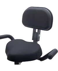 Sevorley Folding Exercise Bike with Backrest, Arm Bands and Lcd Monitor, 16-Level Magnetic X-Bike for Upright or Recumbent Workouts