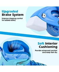 Sugift 4-Size Adjustable Light-Up Kids Inline Skates