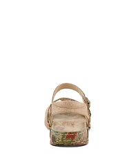 L'Artiste Women's Popular Quarter Strap Sandal with Leather Upper