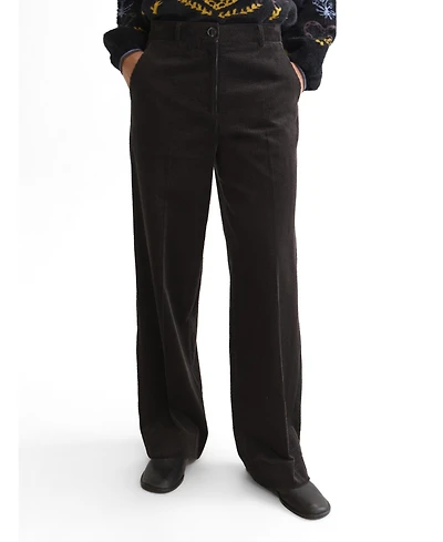 Scotch & Soda Women's Cleo High-Rise Wide-Leg Corduroy Pants, 30" Inseam