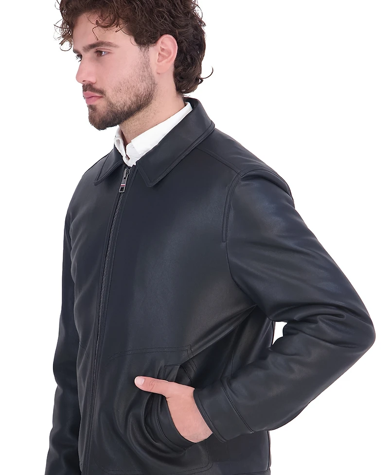 Tommy Hilfiger Men's Point Collar Open Bottom Jacket