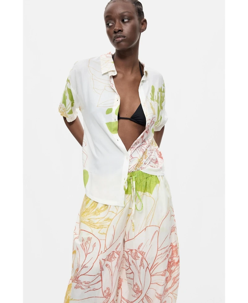 Desigual Women's Floral-Print Pull-On Balloon Pants