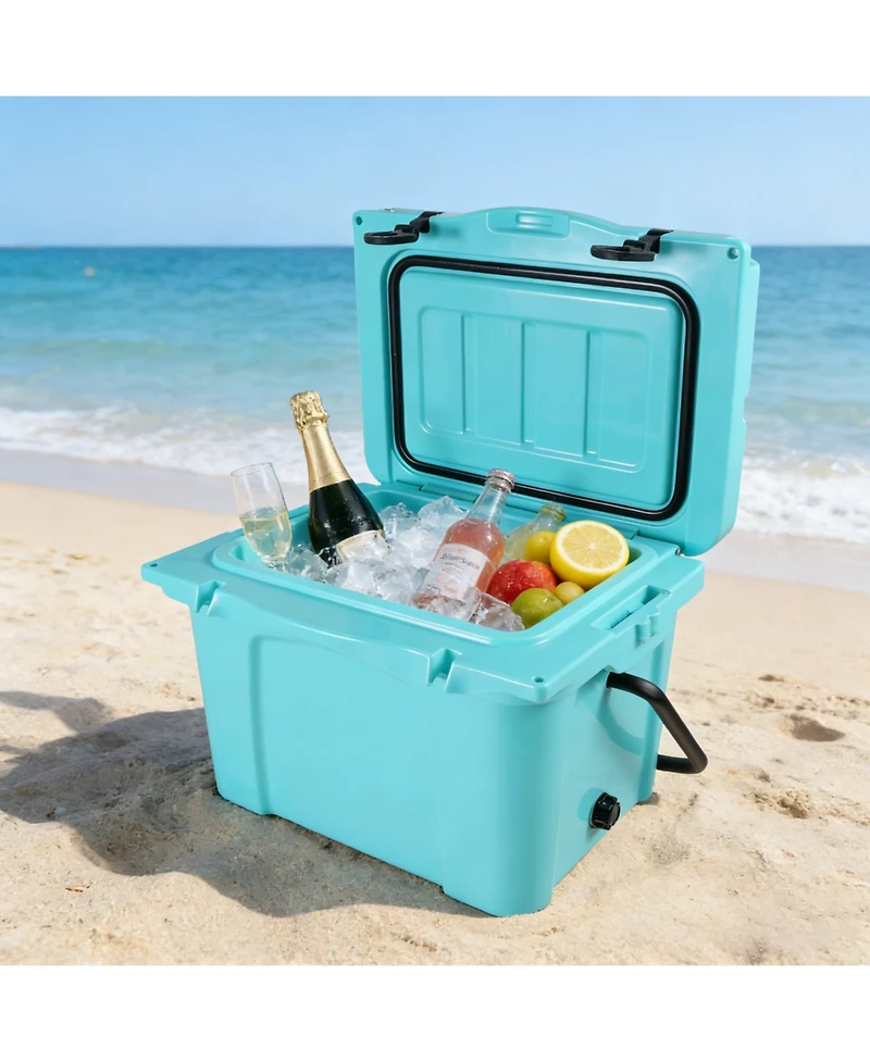 ECHTPeak Portable Hard Cooler with Bottle Opener, Cup Holder, 5-7 Day Ice Retention, for Camping, Beach, Fishing