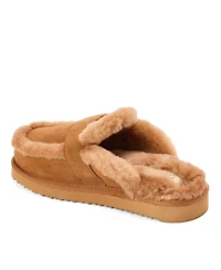 Dearfoams Women's Fireside Richmond Genuine Shearling Scuff Slipper