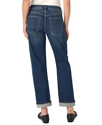 Liverpool Los Angeles Petite Sloane Slouchy-Girlfriend Cuffed Mid-Rise Jeans