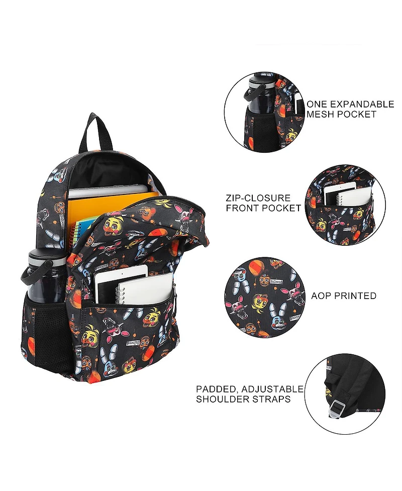 Five Nights at Freddy's All-Over Print 16" Backpack For School And Travel