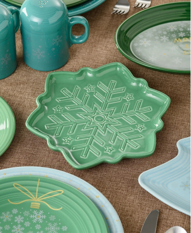 Fiesta Meadow Snowflake 8" Shaped Plate, Exclusively at Macy's