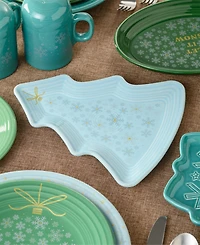 Fiesta Sky Snowflakes Tree Shaped 8.75" Ornament Plate, Exclusively at Macy's