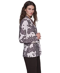 Karl Lagerfeld Paris Petite Floral Lace Blazer