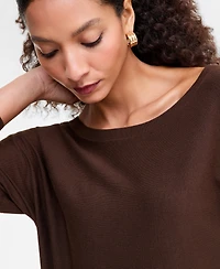I.n.c. International Concepts Women's Boat Neck Long-Sleeve Sweater, Macy's Exclusive